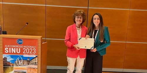 Simona Fiorini con Anna Tagliabue al Convegno SINU 2023