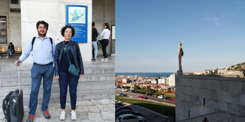 Il prof. Morone e Anna Claudia Mosconi (Globec) a Trieste e veduta di Trieste