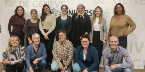 Foto di gruppo dell'Academic and Exchange Working Group del Coimbra Group a Ginevra