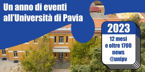 Copertina "Un anno di eventi all'Università di Pavia" 2023