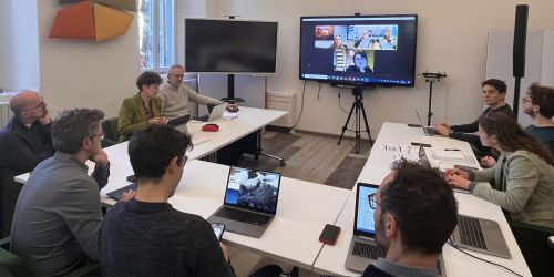 La delegazione di Linz al Kirolab insieme ai colleghi UniPv