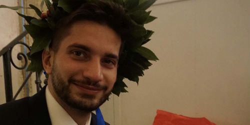 Federico Toscani il giorno della sua laurea