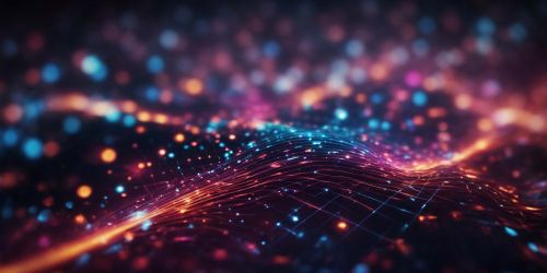 Immagine astratta di particelle colorate