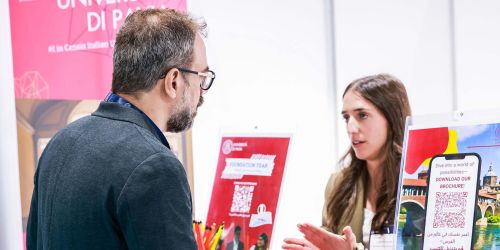 Lo stand UniPv a una delle fiere internazionali