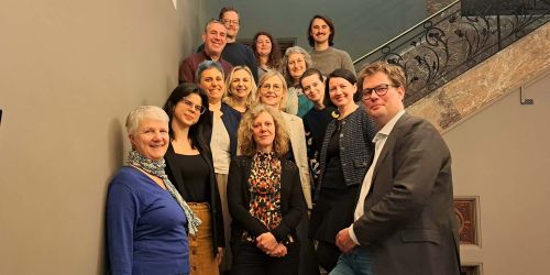 Foto del gruppo di lavoro Academic Exchange and Mobility (AEM WG) del Coimbra Group a Bruxelles. / Photo from the Coimbra Group's Academic Exchange and Mobility (AEM WG) working group in Brussels.