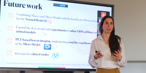 Un momento della discussione di Barbara Marcaccio