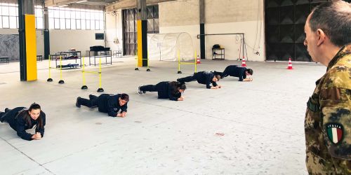 Un momento delle esercitazioni pratiche del Master in Medicina Tattica