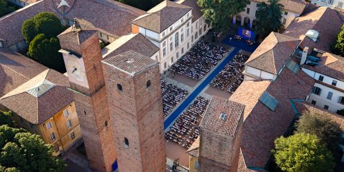 Giornata del Laureato 2026 veduta aerea del cortile teresiano