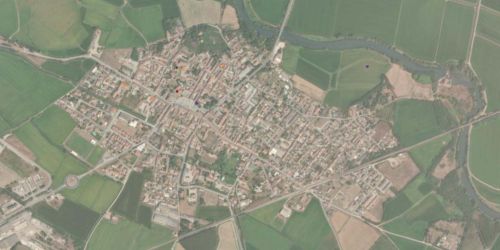 Immagine aerea di Lomello tratta dal Geoportale Nazionale per l'Archeologia 