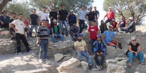 Il team di scavo a Tell Semhani.