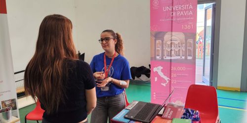 Lo stand UniPv all'ISM International School Milan University Fair