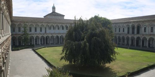 Cortile d'onore della Ca' Granda sede centrale dell'Università degli Studi di Milano