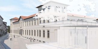 Rendering Edificio via Palestro, Facciata, vista laterale