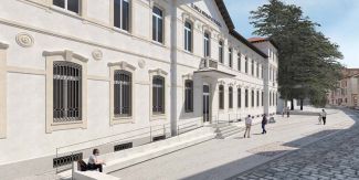 Rendering Edificio via Palestro, Facciata