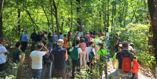  Partecipanti del convegno durante l'escursione al Centro Parco “La Fagiana” di Pontevecchio di Magenta (MI), nel Parco del Ticino.