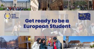 Collage con foto di eventi EC2U e scritta "Get ready to be a European Student"