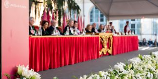 Giornata del Laureato 2023, dettaglio del palco