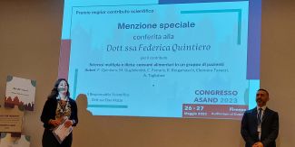 Momento della premiazione di Federica Quintiero