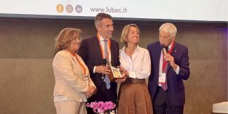 Christian Greco durante la premiazione LuBeC 2023