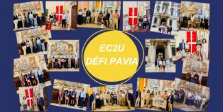 Collage di foto dei gruppi che hanno preso parte al progetto “Défi-Pavie”