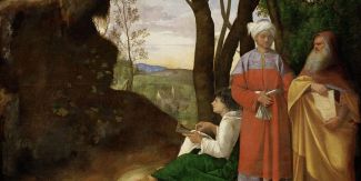Porzione del dipinto di Giorgione "I tre filosofi"