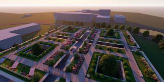 Render del Parco Gerolamo Cardano