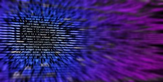 Schermo con codice di programmazione