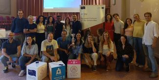 Team di Pavia che parteciperà alla Science Battle, insieme ad una parte della delegazione di studenti che parteciperà al Forum EC2U.