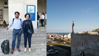 Il prof. Morone e Anna Claudia Mosconi (Globec) a Trieste e veduta di Trieste