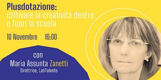 Copertina evento Plusdotazione con prof.ssa Zanetti