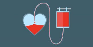 Disegno di una sacca di sangue che riempie un cuore