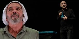 Due attori della compagnia "Sacchi di sabbia"