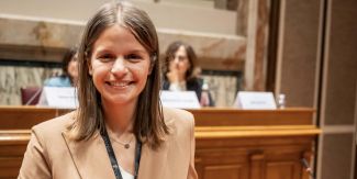 Silvia Berardelli alla cerimonia di premiazione