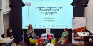 Un momento dell'evento interno EC2U del 20.12.23 presso UniPv