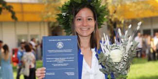 Sabrina Bonandin il giorno della sua laurea