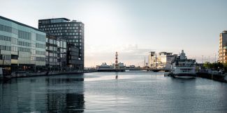 Veduta città di Malmo in Svezia