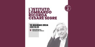 Copertina evento "L'Istituto Lombardo ricorda Cesare Segre"