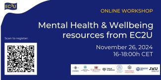 Copertina workshop "Mental Health & Well-being resources from EC2U”