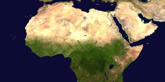 Carta geografica che riproduce una parte del continente africano