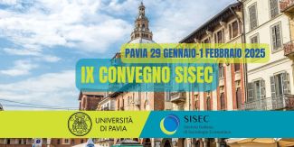 Copertina 9° Convegno SISEC, sullo sfondo Piazza Vittoria a Pavia