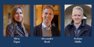 I tre candidati rettore: Silvia Figini, Alessandro Reali e Stefano Sibilla