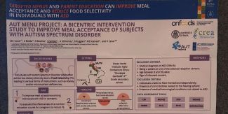 Dettaglio del Poster relativo al progetto AUT-MENU, portato dalla Dott.ssa Sara Basilico e dalla Dott.ssa Ilaria Zambon
