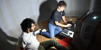 Una delle attività del Museo per la Storia dell'Università durante Sharper Night: planetario gonfiabile