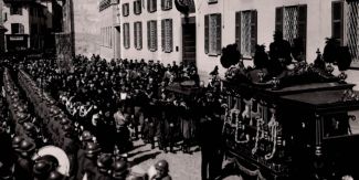 Fotografia dei funerali di Ottorino Rossi
