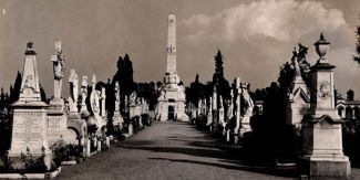 Viale d'ingresso del Cimitero Monumentale di Pavia