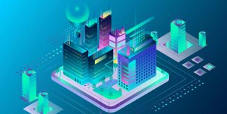 Ricostruzione 3D di un complesso di edifici "smart"