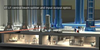 Disegno 3D di una parte di Einstein Telescope