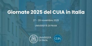 Cover Giornate 2025 del CUIA in Italia. Sullo sfondo le torri di Piazza Leonardo Da Vinci
