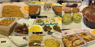 Collage formato da tutti i piatti portati dagli studenti internazionali del corso in Agrifood Sustainability 