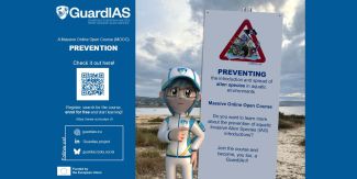 Copertina progetto MOOC relatico al progetto GuardIAS con QR code per registrarsi e vedere il corso